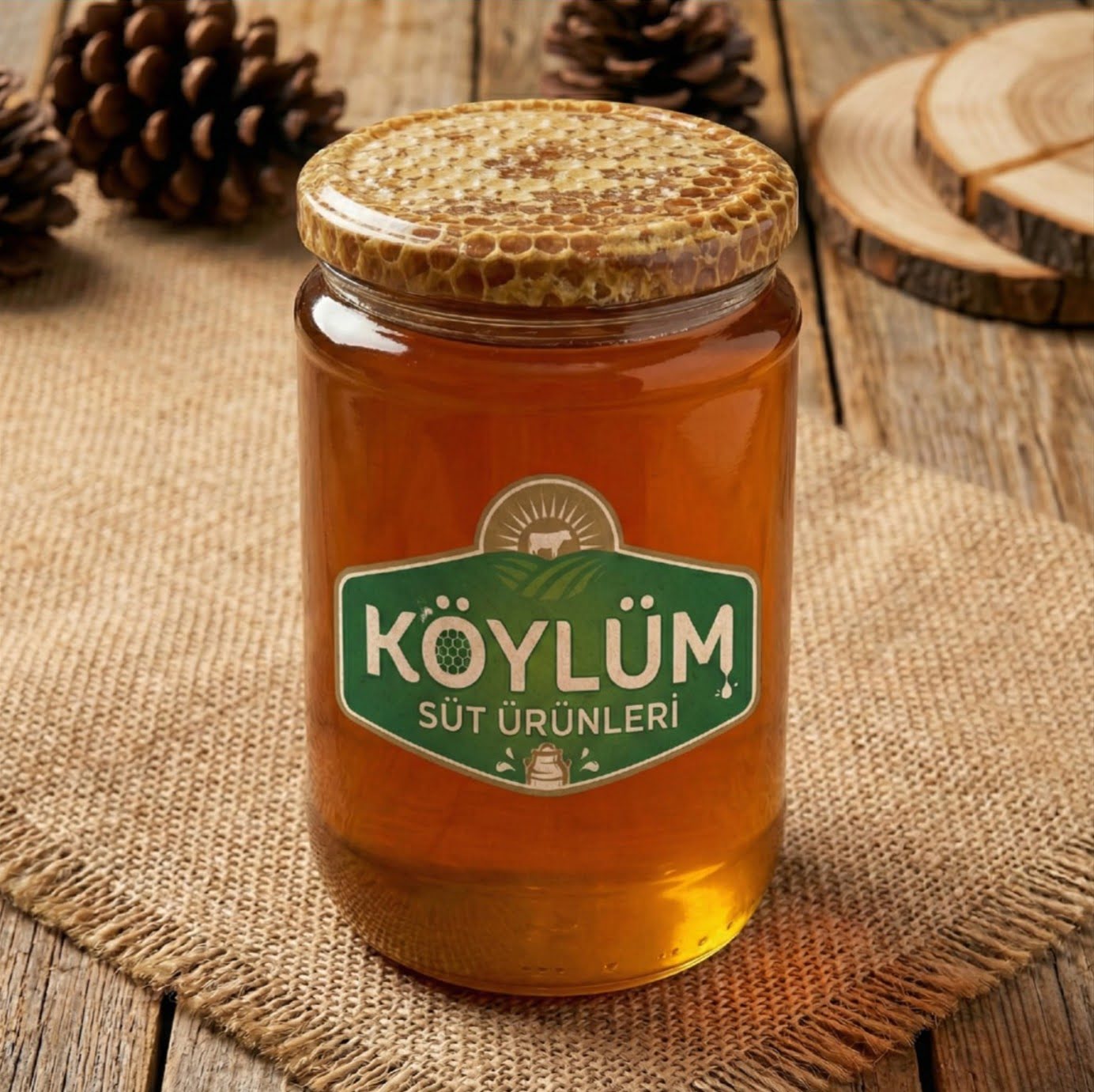 Köylüm Kars Kara Kovan Süzme Çiçek Balı